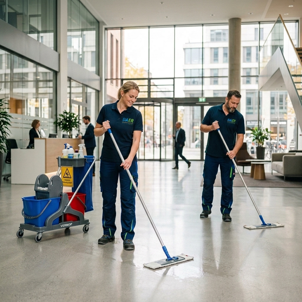 Reinigungsteam im Einsatz